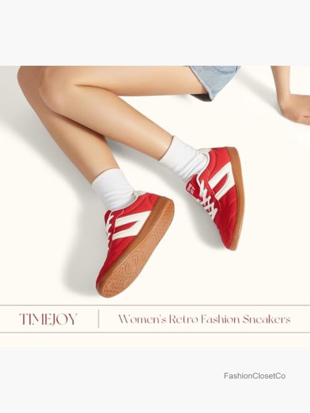 Vintage Retro Fashion Sneakers - Leather & Gum Sole Shoes Non-Slip Cushion - Picture 7 of 7